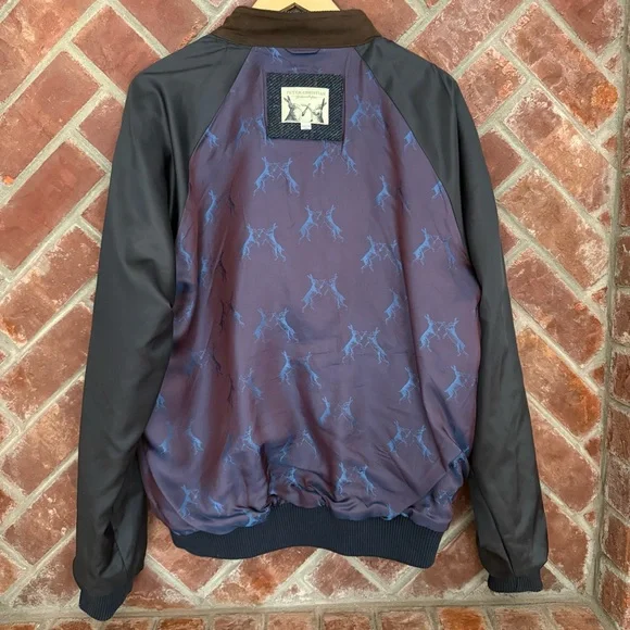 PETER CHRISTIAN Harris Tweed 42 Bomber Harrington Jacket Blue Wool Windowpane - Picture 3 of 11